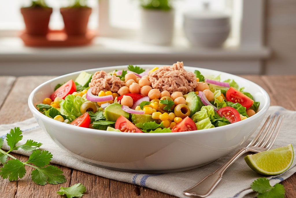 Ensalada-de-atún-con-garbanzos