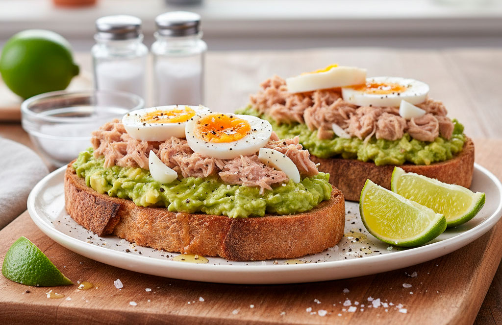 Tostadas-de-pan-con-atún